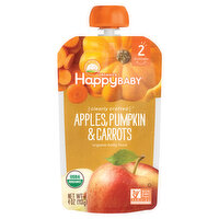 Happy Baby Baby Food, Organic, Apples, Pumpkin & Carrots, 2 (6+ Months)