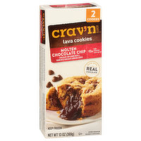 Crav'n Flavor Lava Cookies, Molten Chocolate Chip - 2 Each 