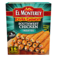 El Monterey Taquitos, Southwest Chicken, Extra Crunchy - 18 Each 