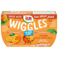 Dole Fruit Juice Gels, Orange - 4 Each 