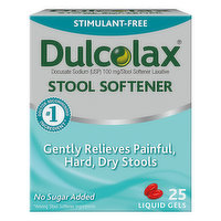 Dulcolax Stool Softener, Stimulant-Free, Liquid Gels - 25 Each