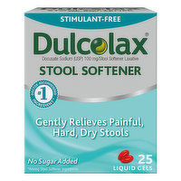 Dulcolax Stool Softener, Stimulant-Free, Liquid Gels - 25 Each 