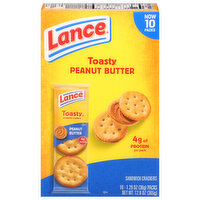 Lance Sandwich Crackers, Peanut Butter, 10 Packs