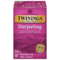 Twinings Black Tea, Pure, Darjeeling, Tea Bags - 20 Each 