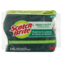 Scotch-Brite Scrub Sponges, Heavy Duty, 6 Pack - 6 Each 