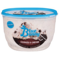 Blue Bunny Frozen Dairy Dessert, Cookies & Cream, Premium - 48 Fluid ounce 