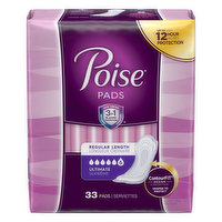 Poise Pads, Ultimate, Regular Length - 33 Each