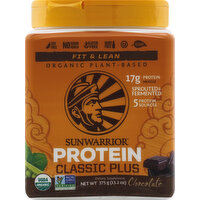 SUNWARRIOR Protein, Classic Plus, Chocolate - 13.2 Ounce 