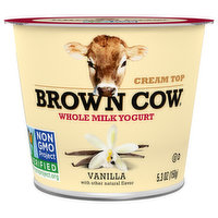 Brown Cow Yogurt, Whole Milk, Vanilla - 5.3 Ounce