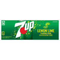 7-UP Soda, Lemon Lime Flavored, 12 Pack - 12 Each 