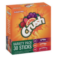 Crush Drink Mix Packets, Sugar Free, On The Go, Variety Pack