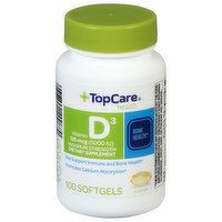 TopCare Vitamin D3, Maximum Strength, 125 mcg, Softgels