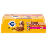 Pedigree Food for Dogs, Chicken/Beef, Chopped Ground Dinner - 12 Each