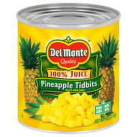 Del Monte Pineapple Tidbits, 100% Juice