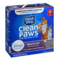 Fresh Step Clumping Cat Litter, Low Tracking, Multi-Cat, with Febreze Freshness - 22.5 Pound