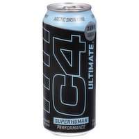 C4 Energy Drink, Performance, Zero Sugar, Arctic Snow Cone, - 16 Fluid ounce 