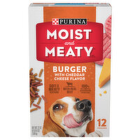 Moist and Meaty Dog Food, Burger with Cheddar Cheese Flavor - 12 Each 