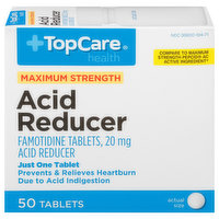 TopCare Acid Reducer, Maximum Strength, 20 mg, Tablets - 50 Each 