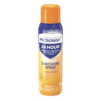 Microban Sanitizing Spray, Citrus Scent - 15 Ounce