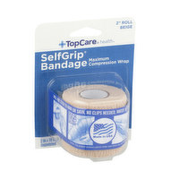 Topcare Selfgrip, Maximum Compression Wrap Bandage 2" Roll, Beige