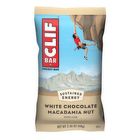 CLIF CLIF BAR - White Chocolate Macadamia Nut Flavor - Made with Organic Oats - 9g Protein - Non-GMO - Plant Based - Energy Bar - 2.4 oz.