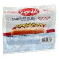 Sugardale Hot Dogs, Uncured, Beef - 14 Ounce