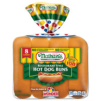 Nathan's Famous Hot Dog Buns, Restaurant Style - 8 Each 