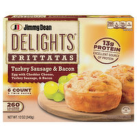Jimmy Dean Frittatas, Turkey Sausage & Bacon - 6 Each