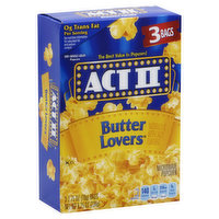 Act II Microwave Popcorn, Butter Lovers - 3 Each 