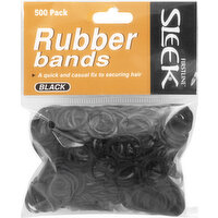 Firstline Rubber Bands, Black, 500 Pack