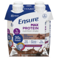 Ensure Nutrition Shake, Milk Chocolate - 4 Each 