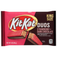 Kit Kat Crisp Wafers, Strawberry + Dark Chocolate, King Size - 3 Ounce 