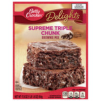 Betty Crocker Brownie Mix, Supreme Triple Chunk - 17.8 Ounce