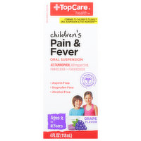 TopCare Pain & Fever, 160 mg, Grape Flavor, Children's - 4 Fluid ounce