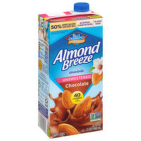 Almond Breeze Almondmilk, Chocolate, Unsweetened - 32 Fluid ounce