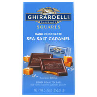 Ghirardelli Dark Chocolate, Squares, Sea Salt Caramel - 5.32 Ounce 