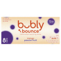 Bubly Bounce Sparkling Water, Caffeinated, Mango Passion Fruit