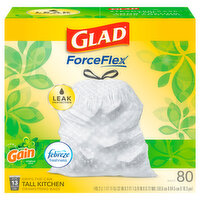 Glad Tall Kitchen Bags, Drawstring, Gain Original Scent, 13 Gallon - 80 Each 