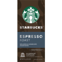 Starbucks Coffee, Ground, Espresso Roast, Aluminum Capsules - 10 Each 