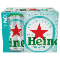 Heineken Beer, Premium Malt Lager, Silver, 12 Pack - 12 Each 