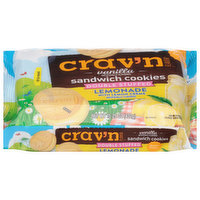 Crav'n Flavor Sandwich Cookies, Lemonade, Vanilla, Double Stuffed - 15.25 Ounce 