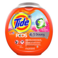 Tide + Detergent, April Fresh, 4 in 1 with Downy, Pacs - 61 Each 