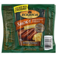 Eckrich Breakfast Sausage, Cheddar - 8.3 Ounce