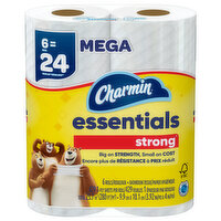 Charmin Bathroom Tissue, Strong, Mega, 1-Ply - 6 Each