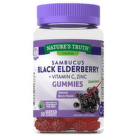 Nature's Truth Sambucus Black Elderberry, Gummies, Natural Berry Flavor - 50 Each 