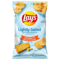 Lay's Potato Chips, Cheddar & Sour Cream Flavored, Lightly Salted - 7.75 Ounce 