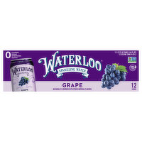 Waterloo Sparkling Water, Grape - 12 Each 