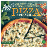 Amy's Amy's Frozen Spinach Pizza, Hand-Stretched Crust, Non-GMO, 14 oz.