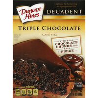 Duncan Hines Cake Mix, Triple Chocolate - 21 Ounce 