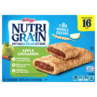 Nutri Grain Breakfast Bars, Soft Baked, Apple Cinnamon, Value Pack - 16 Each 